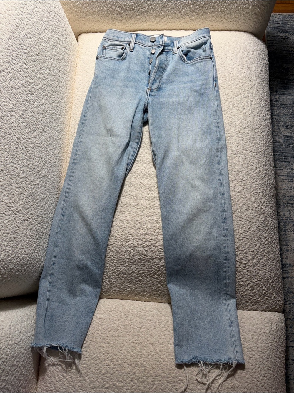 Denim Forum Light Blue Straight-Leg Jeans